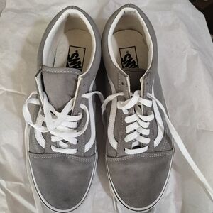 Solid Grey Old Skool Vans Sk8 Tennis Shoes